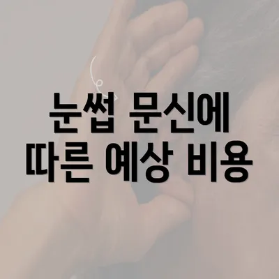 눈썹 문신에 따른 예상 비용