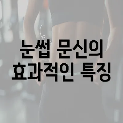 눈썹 문신의 효과적인 특징