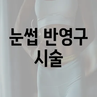 눈썹 반영구 시술