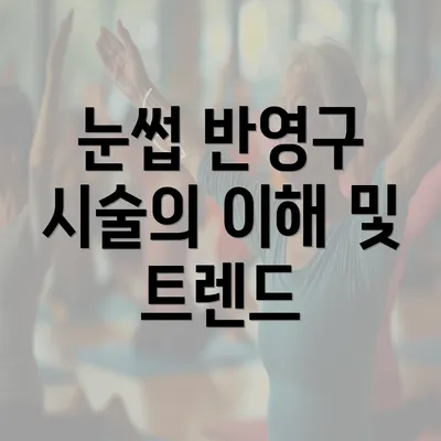 눈썹 반영구 시술의 이해 및 트렌드