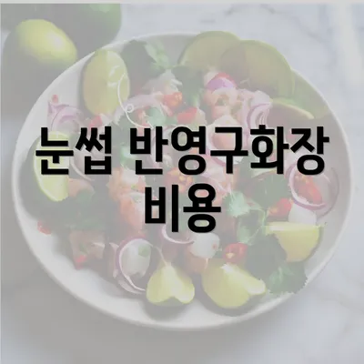 눈썹 반영구화장 비용