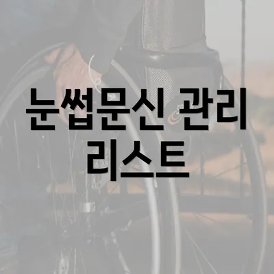 눈썹문신 관리 리스트