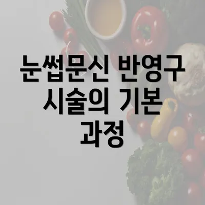 눈썹문신 반영구 시술의 기본 과정