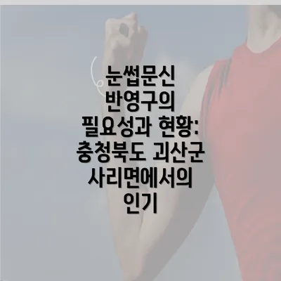 눈썹문신 반영구의 필요성과 현황: 충청북도 괴산군 사리면에서의 인기