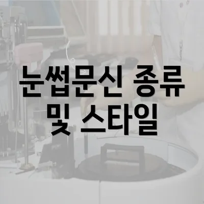 눈썹문신 종류 및 스타일