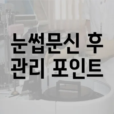 눈썹문신 후 관리 포인트