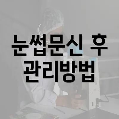 눈썹문신 후 관리방법