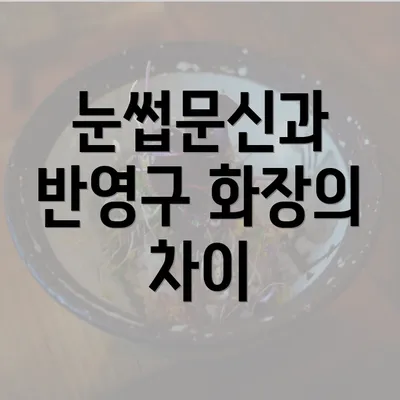 눈썹문신과 반영구 화장의 차이