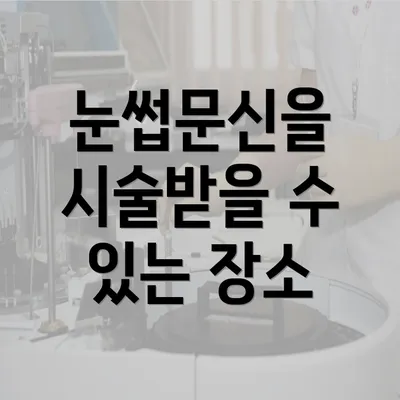 눈썹문신을 시술받을 수 있는 장소