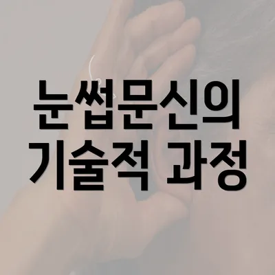 눈썹문신의 기술적 과정