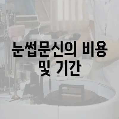 눈썹문신의 비용 및 기간