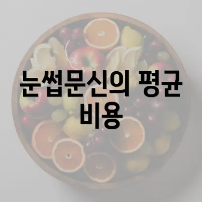 눈썹문신의 평균 비용