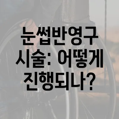 눈썹반영구 시술: 어떻게 진행되나?