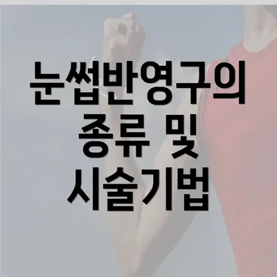 눈썹반영구의 종류 및 시술기법