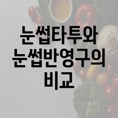 눈썹타투와 눈썹반영구의 비교