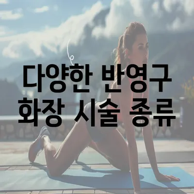 다양한 반영구 화장 시술 종류