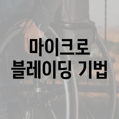 마이크로 블레이딩 기법