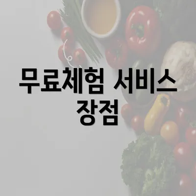 무료체험 서비스 장점