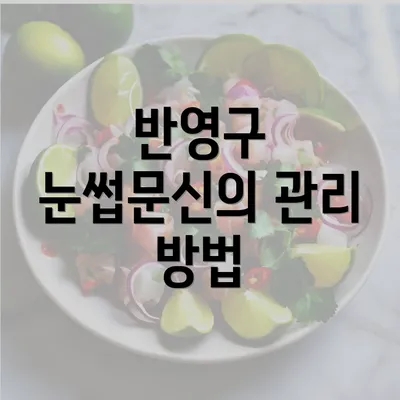 반영구 눈썹문신의 관리 방법