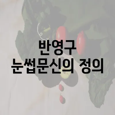 반영구 눈썹문신의 정의