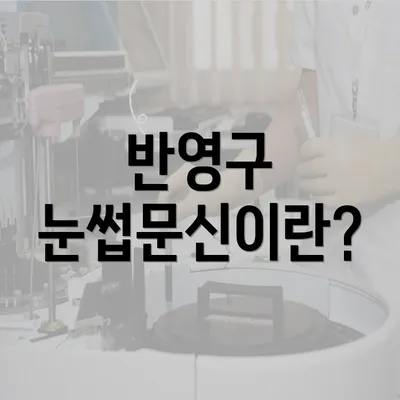 반영구 눈썹문신이란?