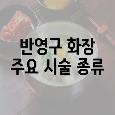 반영구 화장 주요 시술 종류