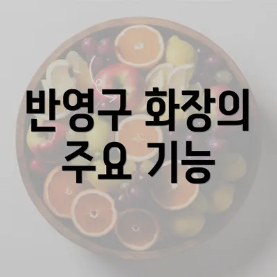 반영구 화장의 주요 기능