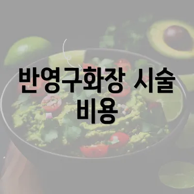 반영구화장 시술 비용