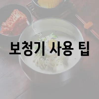 보청기 사용 팁