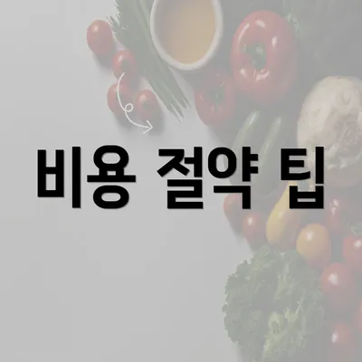 비용 절약 팁