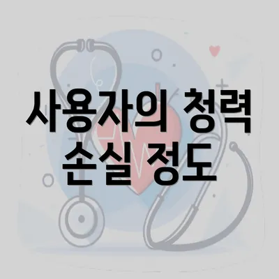 사용자의 청력 손실 정도