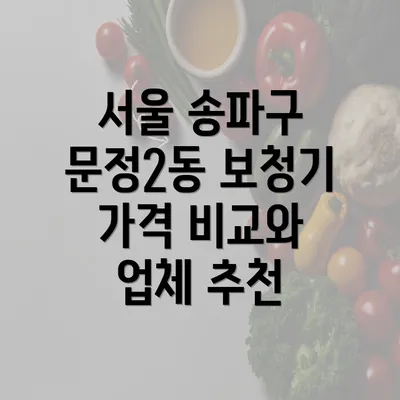 서울 송파구 문정2동 보청기 가격 비교와 업체 추천