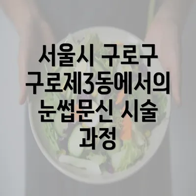 서울시 구로구 구로제3동에서의 눈썹문신 시술 과정