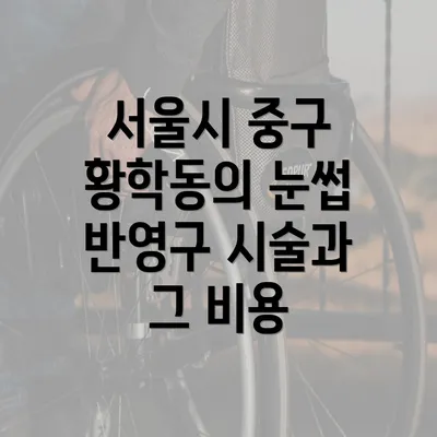 서울시 중구 황학동의 눈썹 반영구 시술과 그 비용