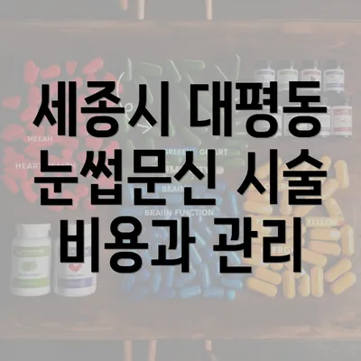 세종시 대평동 눈썹문신 시술 비용과 관리