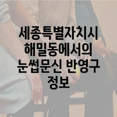 세종특별자치시 해밀동에서의 눈썹문신 반영구 정보