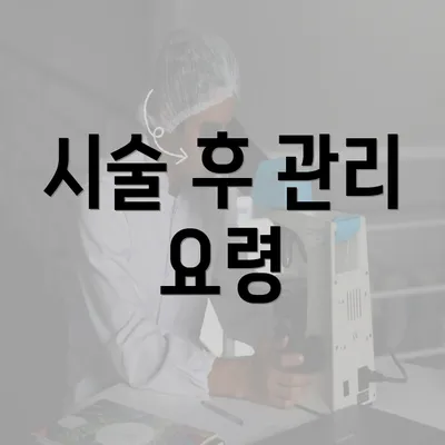 시술 후 관리 요령