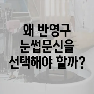 왜 반영구 눈썹문신을 선택해야 할까?