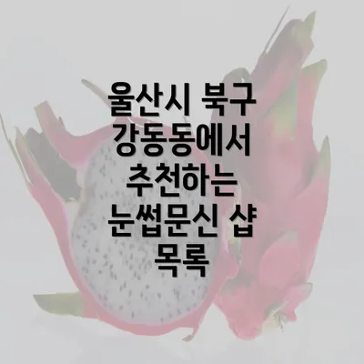 울산시 북구 강동동에서 추천하는 눈썹문신 샵 목록