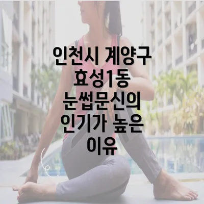 인천시 계양구 효성1동 눈썹문신의 인기가 높은 이유