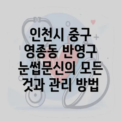 인천시 중구 영종동 반영구 눈썹문신의 모든 것과 관리 방법