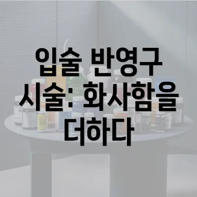 입술 반영구 시술: 화사함을 더하다