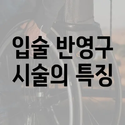 입술 반영구 시술의 특징