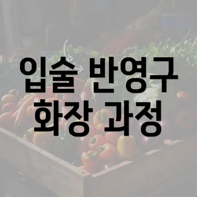 입술 반영구 화장 과정