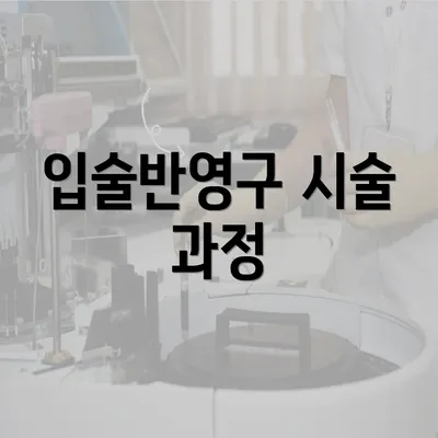 입술반영구 시술 과정