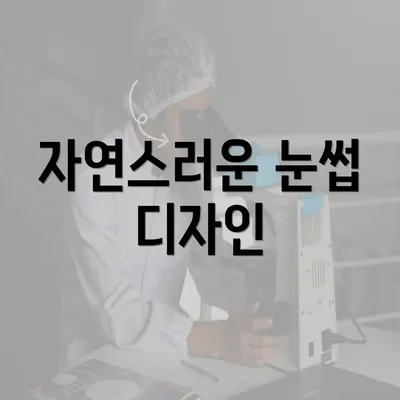 자연스러운 눈썹 디자인