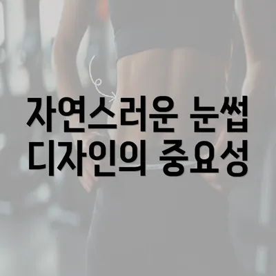 자연스러운 눈썹 디자인의 중요성