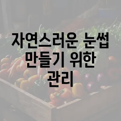 자연스러운 눈썹 만들기 위한 관리