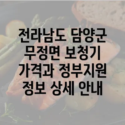 전라남도 담양군 무정면 보청기 가격과 정부지원 정보 상세 안내