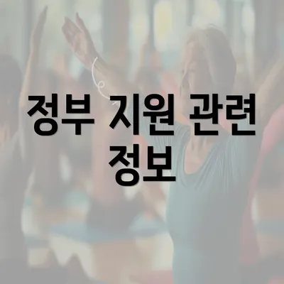 정부 지원 관련 정보